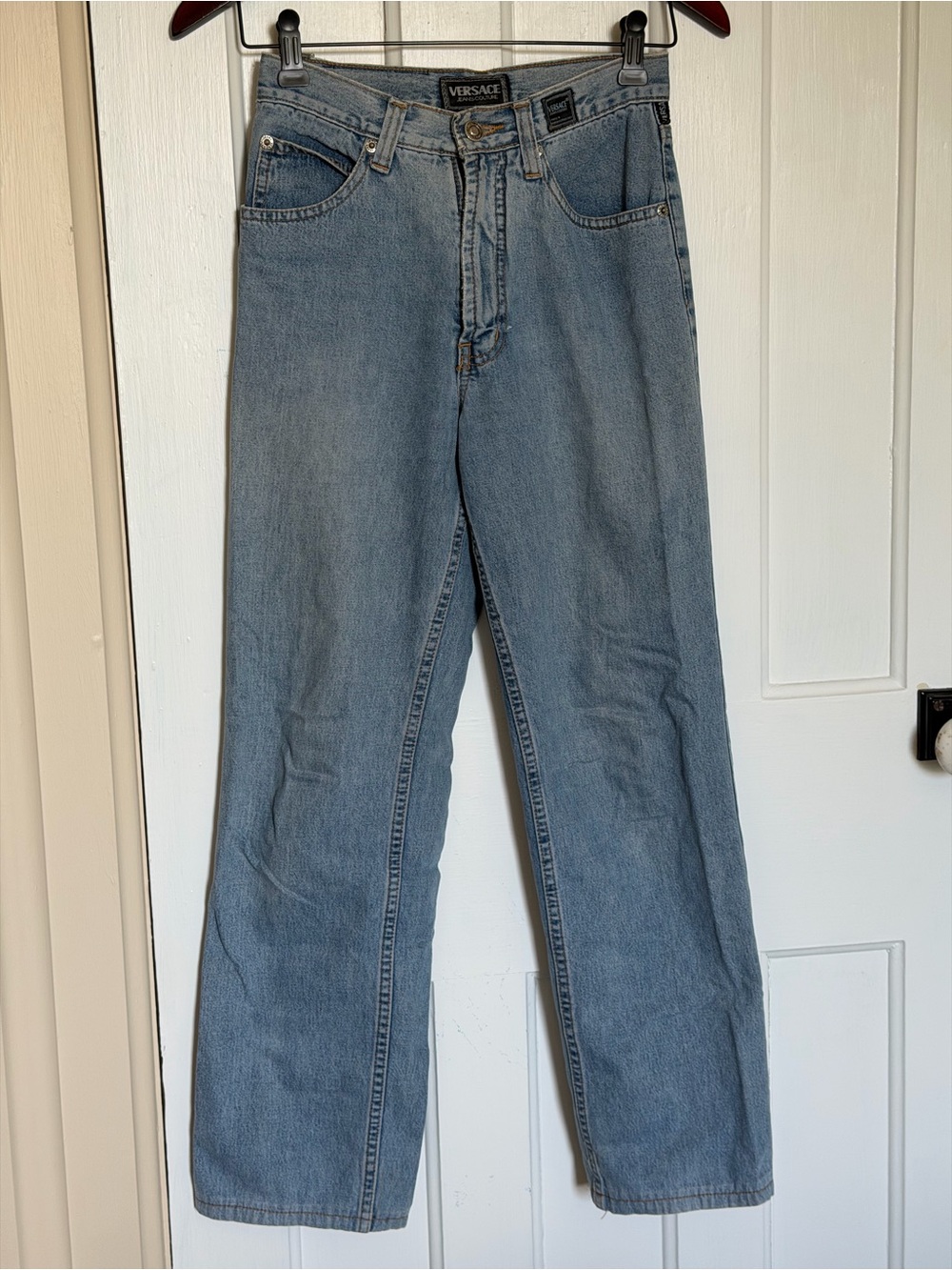 Versace Light Blue Women's Straight-Leg Jeans